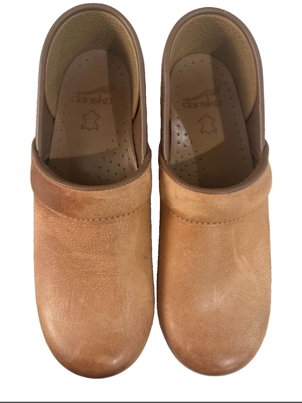 Dansko Tan/Cognac Leather Clogs